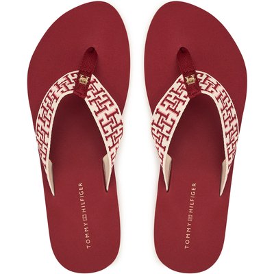 Zehentrenner Tommy Hilfiger Corportate Sandal FW0FW09610 Rot