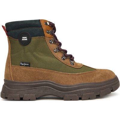 Schnürstiefeletten Pepe Jeans Track Sky B PBS500003 Braun