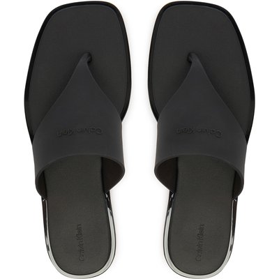 Zehentrenner Calvin Klein Jelly Sandal Thong Mat Tran Tpu HW0HW02964 Schwarz