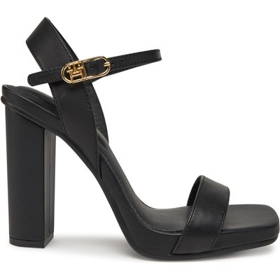 Sandalen Tommy Hilfiger High Heel Leather Sandal FW0FW08534 Schwarz