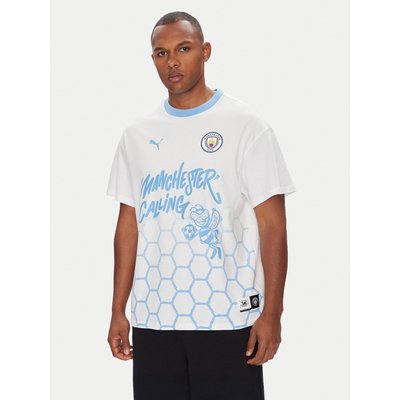 Puma T-Shirt CWC Hoops x Man City 631695 Weiß Regular Fit