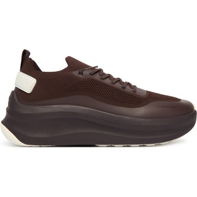 Sneakers Calvin Klein Chunky Runner Lace Up Sock Knit YW0YW02033 Braun