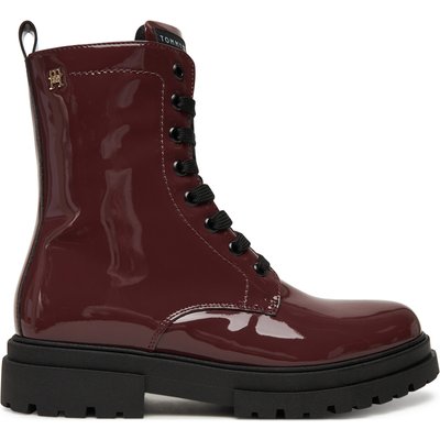 Schnürstiefeletten Tommy Hilfiger Lace-Up Bootie T4A5-34025-0775 D Dunkelrot