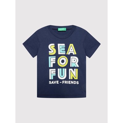 United Colors Of Benetton T-Shirt 3096C15AY Dunkelblau Regular Fit