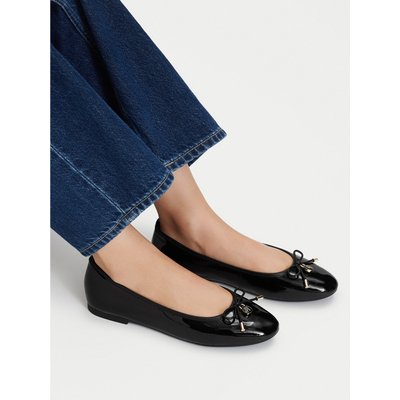 Ballerinas Tommy Hilfiger Th Charm Patent Ballerina FW0FW09481 Schwarz