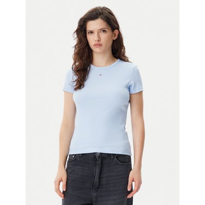Tommy Jeans T-Shirt Essential DW0DW17383 Himmelblau Slim Fit