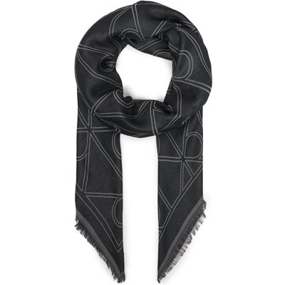 Tuch Calvin Klein Emblem Aop Contrast Lw Square Sc LV04F8077G Schwarz