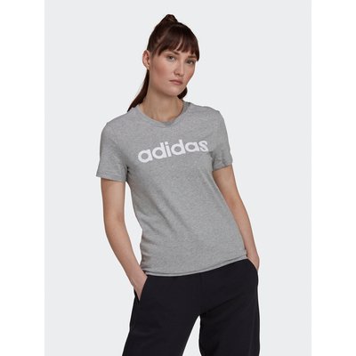 adidas T-Shirt Essentials Logo HL2053 Grau Slim Fit