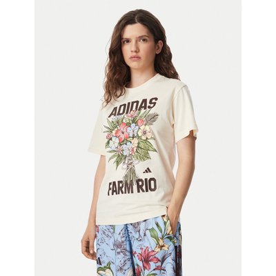 adidas T-Shirt Fram Rio Graphic KR0280 Creme Regular Fit
