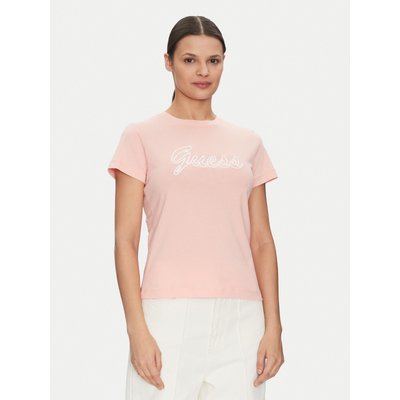 Guess T-Shirt V5GI02 K9RM1 Rosa Slim Fit
