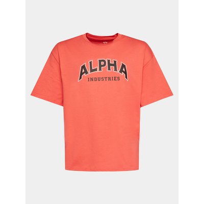 Alpha Industries T-Shirt College 146501 Rot Relaxed Fit