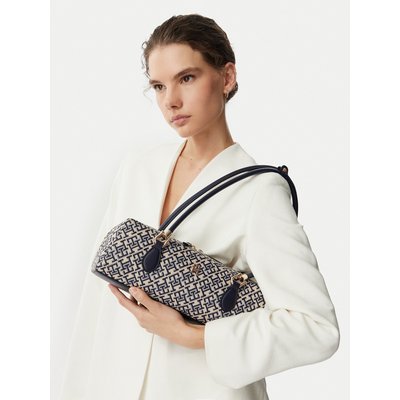 Handtasche Tommy Hilfiger Th Grace Shoulder Bag Jacquard AW0AW18752 Blau