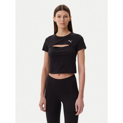Puma T-Shirt Ess Cut-Out 631164 Schwarz Slim Fit