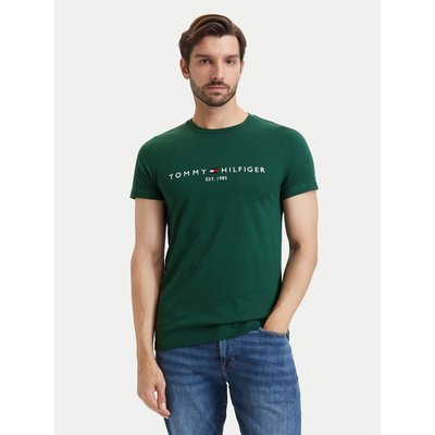 Tommy Hilfiger T-Shirt Logo MW0MW11797 Dunkelgrün Slim Fit