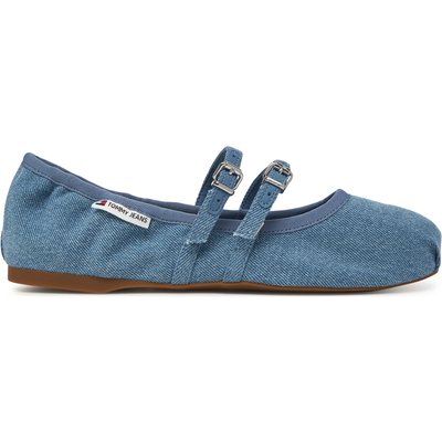 Ballerinas Tommy Jeans Ballerina Denim EN0EN02782 Blau