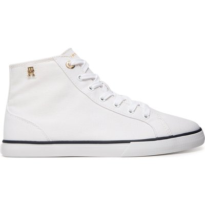 Sneakers aus Stoff Tommy Hilfiger Th Chic Low Profile Mid Cut FW0FW09356 Weiß