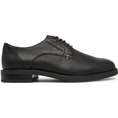 Halbschuhe Tommy Hilfiger Lth Mix Dress Hilfiger Shoe FM0FM06086 Schwarz