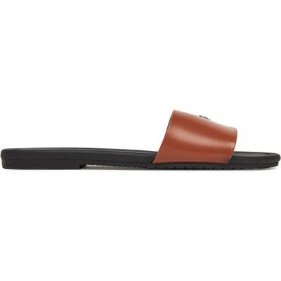 Pantoletten Calvin Klein Jeans Flat Sandal Slide Mg YW0YW01697 Braun
