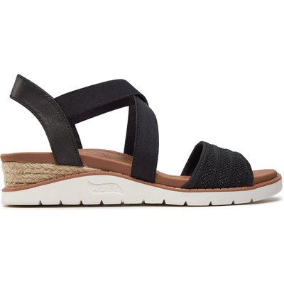 Sandalen Skechers Bobs Arch Fit Beach Kiss Boho Beyond 114013/BLK Schwarz