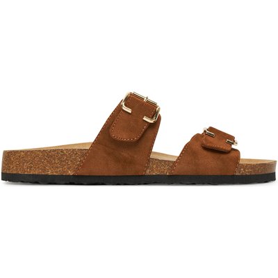 Pantoletten ONLY Shoes Onlmaxi-13 Pu Strap Buckle 15331392 Braun