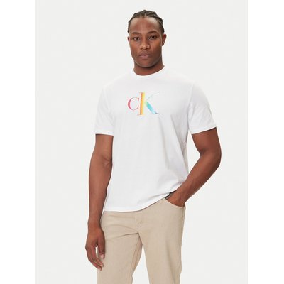 Calvin Klein Jeans T-Shirt Pride Graphic LV04RC800G Weiß Regular Fit
