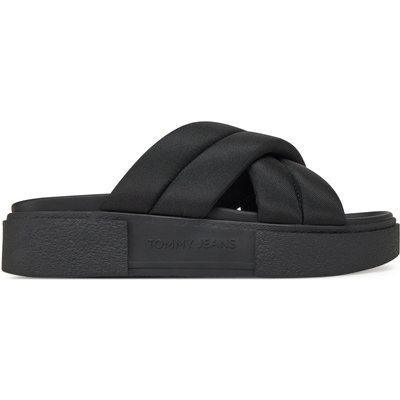 Pantoletten Tommy Jeans Tjw Flatform Sandal EN0EN02775 Schwarz