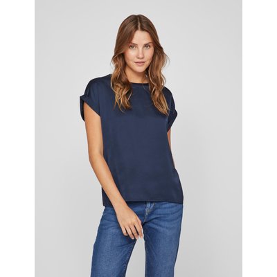Vila T-Shirt Ellette 14059563 Dunkelblau Regular Fit