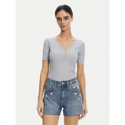 Lee T-Shirt Henley 112363830 Himmelblau Slim Fit