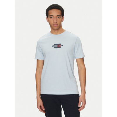 Tommy Hilfiger T-Shirt Flag Box MW0MW38636 Himmelblau Regular Fit