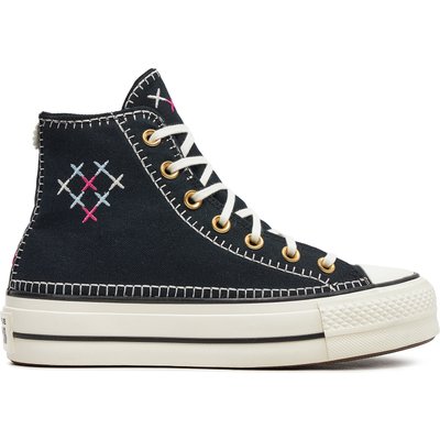 Sneakers aus Stoff Converse Chuck Taylor All Star Lift Crafted Stitching Platform Hi A08731C Schwarz
