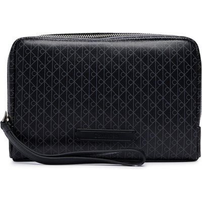Kosmetiktasche Calvin Klein Emblem Aop Coated Pouch W/ Handl LV04D1240G Schwarz
