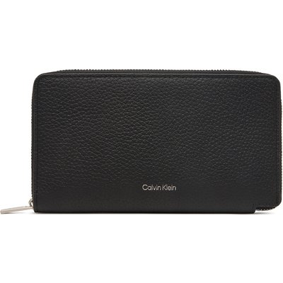 Geldbörse Calvin Klein Foil Emboss Long Zip Fold LV04D1107G Schwarz