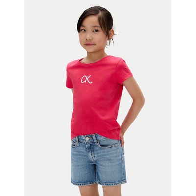Calvin Klein Jeans T-Shirt Glitter IG0IG02972 D Rosa Slim Fit