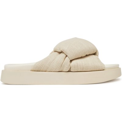 Pantoletten Inuikii Oversized Linken Knot-147 1028 Écru