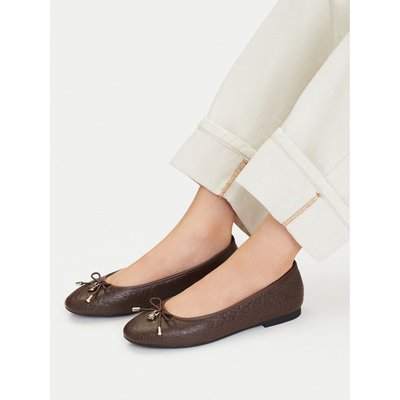 Ballerinas Tommy Hilfiger Th Charm Monogram Ballerina FW0FW09683 Braun