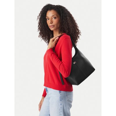 Handtasche Tommy Jeans Tjw City Bucket AW0AW19062 Schwarz