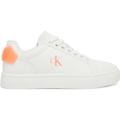 Sneakers Calvin Klein Jeans Classic Cupsole Ru Patch Lth Wn YW0YW01845 Weiß