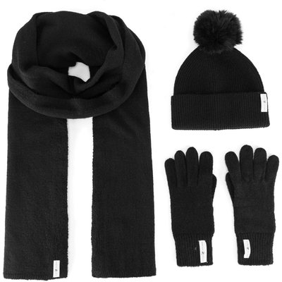 Set Mütze, Schal und Handschuhe Beverly Hills Polo Club BHPC-WC-002-AW24 Schwarz