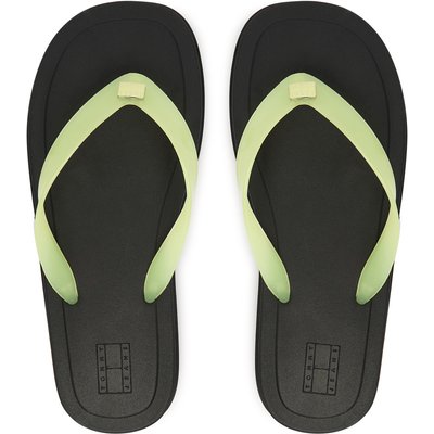 Zehentrenner Tommy Jeans Tjw Cleated Jelly Summer Sandal EN0EN02954 Grün
