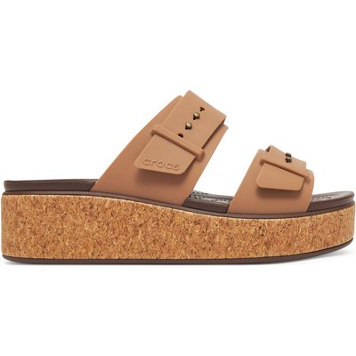 Pantoletten Crocs Brooklyn Cork Buckle 211252 Beige