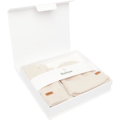 Set Mütze und Handschuhe Barbour LGS0108CR11 Creme