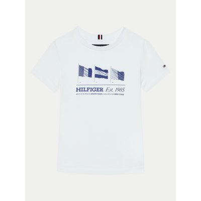 Tommy Hilfiger T-Shirt KB0KB09350 S Weiß Regular Fit