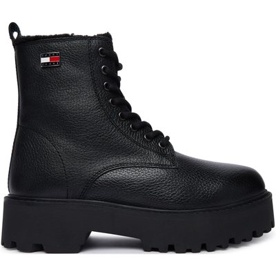 Schnürschuhe Tommy Jeans Tjw Platform Boots Wl EN0EN03159 Schwarz