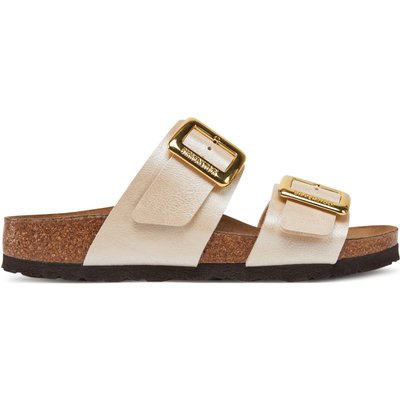 Pantoletten Birkenstock Sydney Cushion Buckle 1029492 Écru