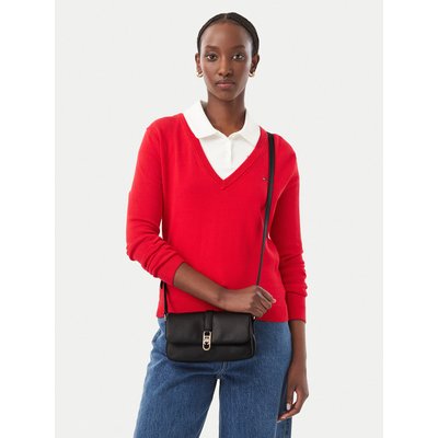 Handtasche Tommy Hilfiger Th Libre Mini Crossover AW0AW19198 Schwarz
