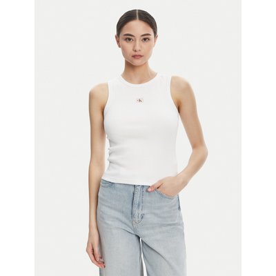 Calvin Klein Jeans Top LV047C201G Weiß Slim Fit