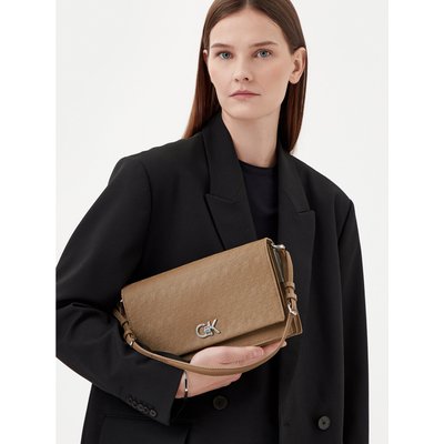 Handtasche Calvin Klein Ck Elongated Shoulder Bag_Mono K60K613139 Beige