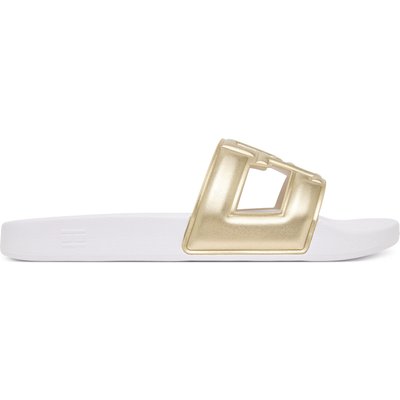 Pantoletten Tommy Hilfiger Monogram Pool Slide FW0FW09525 Goldfarben