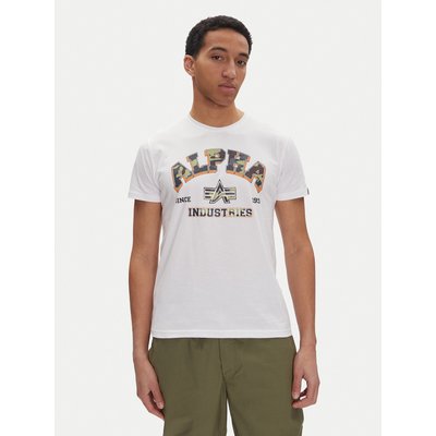 Alpha Industries T-Shirt Small Logo 146511 Weiß Regular Fit
