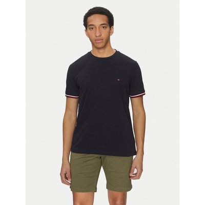 Tommy Hilfiger T-Shirt Global Stripe MW0MW38630 Dunkelblau Regular Fit